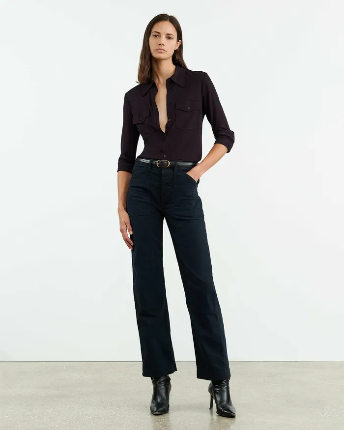 Nili Lotan TIBAULT PANT Carbon Women Pants and Shorts