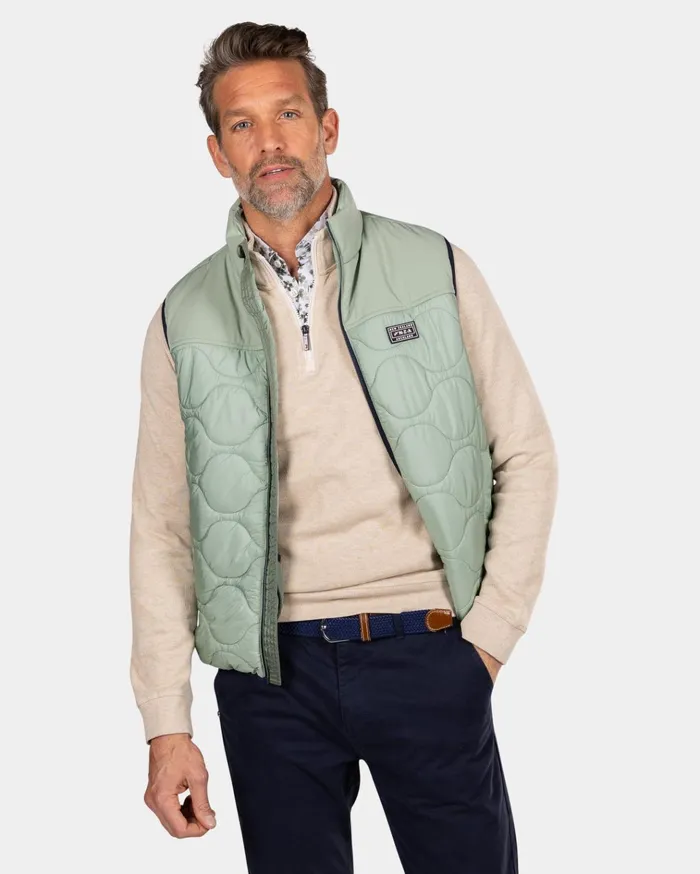 NZA New Zealand Auckland Jackets Green Padded Vest 8211 Sage 8211 Men