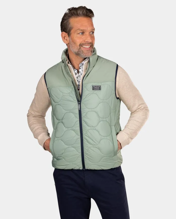 NZA New Zealand Auckland Jackets Green Padded Vest 8211 Sage 8211 Men