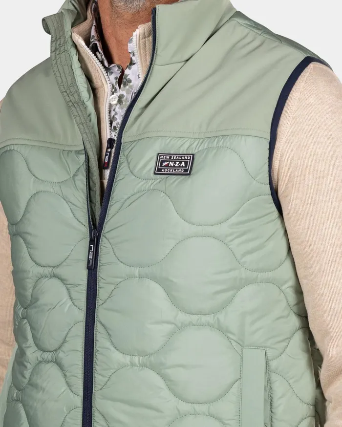 NZA New Zealand Auckland Jackets Green Padded Vest 8211 Sage 8211 Men