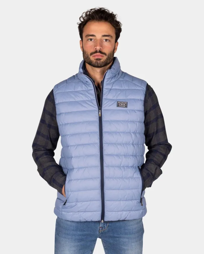 NZA New Zealand Auckland Jackets Light Blue Quilted Body Warmer 8211 Mineral Blue 8211 Men