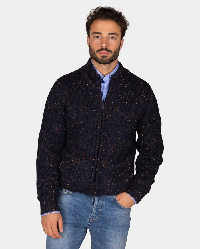 NZA New Zealand Auckland Knitwear Mottled Dark Blue Wool Cardigan 8211 Winter Navy 8211 Men NZA New Zealand Auckland Knitwear Mottled Dark Blue Wool Cardigan 8211 Winter Navy 8211 Men