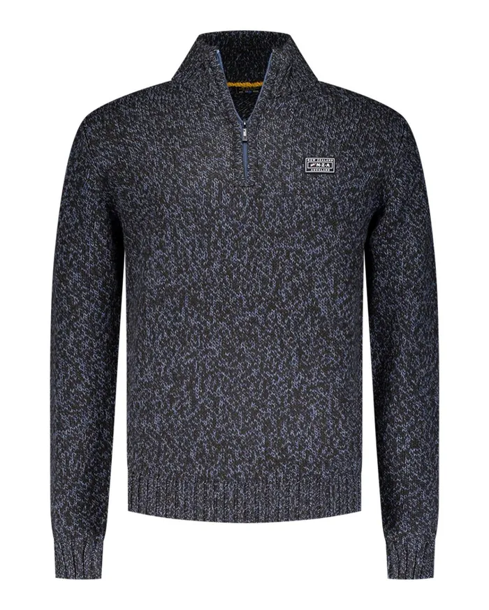 NZA New Zealand Auckland Knitwear Mottled Dark Brown Wool Pullover 8211 Dark Mocca 8211 Men