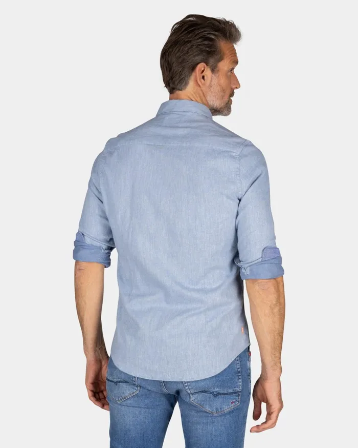 NZA New Zealand Auckland Shirts Cotton Denim Shirt 8211 Frozen Blue 8211 Men