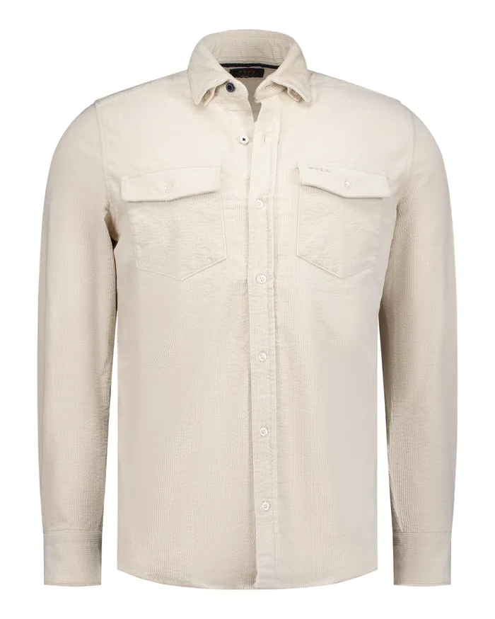 NZA New Zealand Auckland Shirts Ecru Corduroy Overshirt 8211 Powder Sand 8211 Men