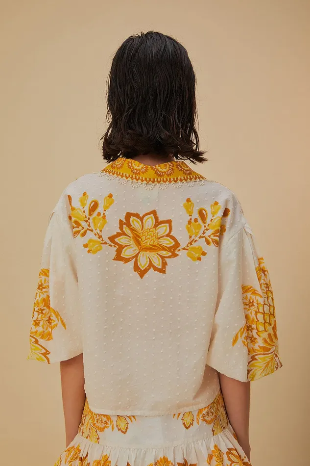 OffWhite Aura Floral Blouse Women Farm Rio Blouses