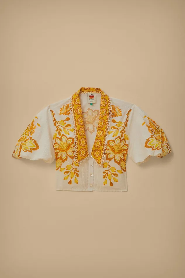 OffWhite Aura Floral Blouse Women Farm Rio Blouses