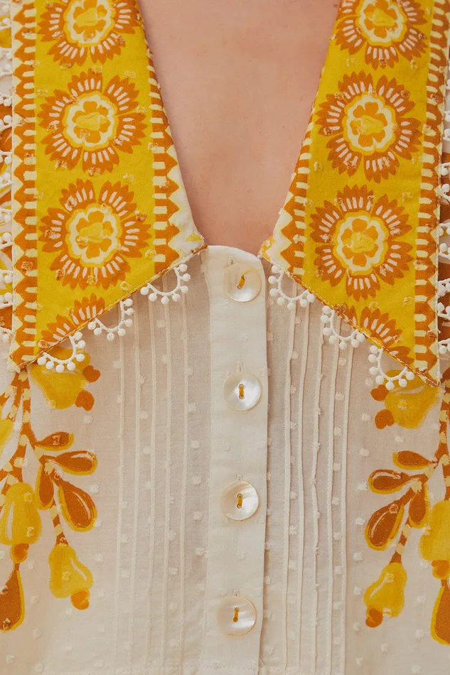 OffWhite Aura Floral Blouse Women Farm Rio Blouses