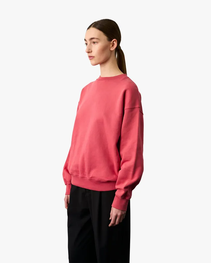 Organic Oversized Crew 8211 Sunny Orange Crewneck Sweatshirts Colorfulstandard Women