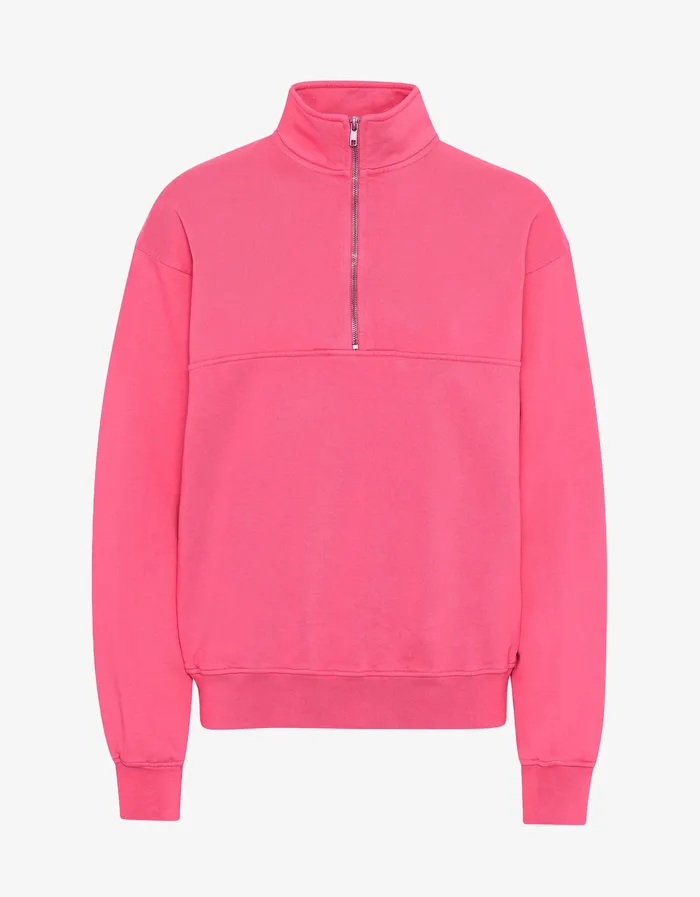 Organic Quarter Zip 8211 Bubblegum Pink Quarter Zips Colorfulstandard Men