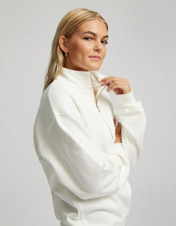 Organic Quarter Zip 8211 Faded Grey Quarter Zips Colorfulstandard Women