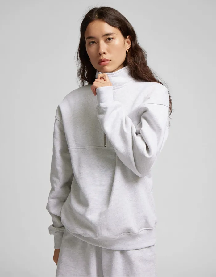 Organic Quarter Zip 8211 Sahara Camel Women Quarter Zips Colorfulstandard