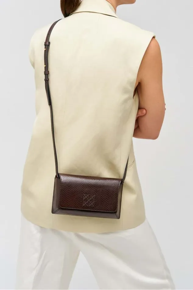Oroton Baguette Bags Della Texture Small Baguette Mahogany 8211 Women