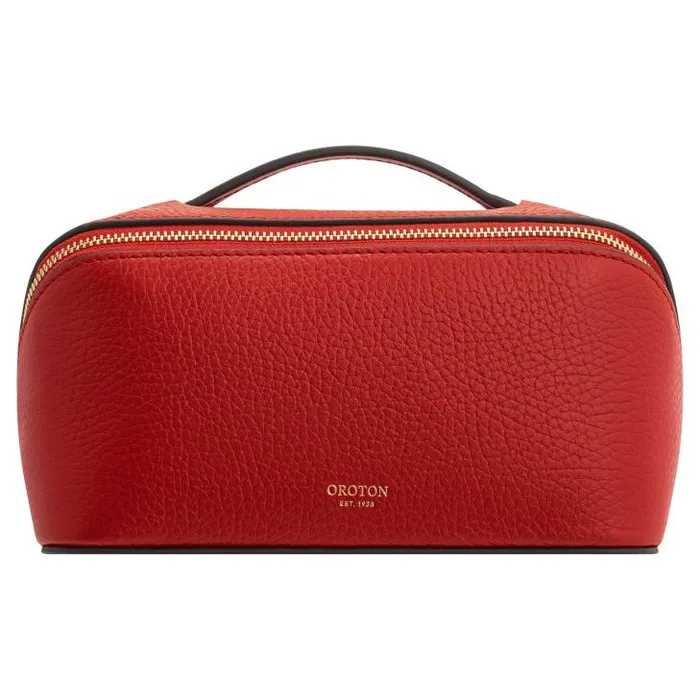 Oroton Beauty Cases Fife Medium Beauty Case Dark Poppy 8211 Accessories