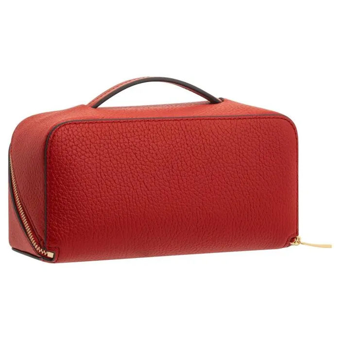 Oroton Beauty Cases Fife Medium Beauty Case Dark Poppy 8211 Accessories