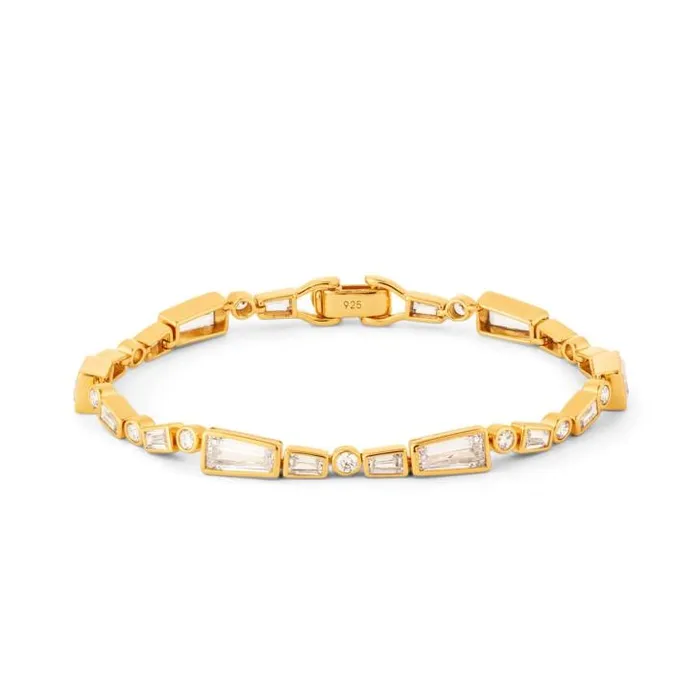 Oroton Bracelets Calypso Tennis Bracelet 18k Gold 8211 Jewellery