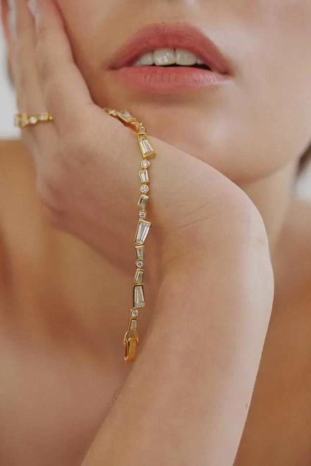 Oroton Bracelets Calypso Tennis Bracelet 18k Gold 8211 Jewellery