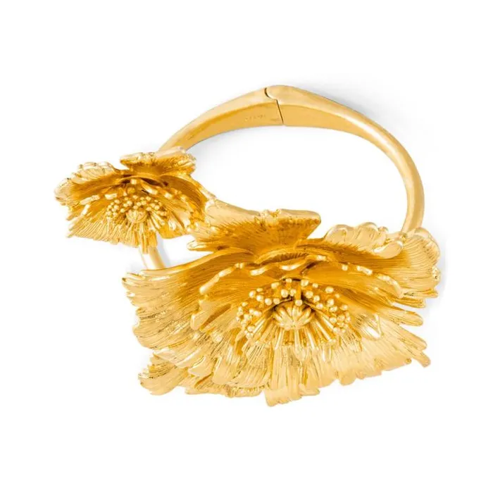 Oroton Bracelets Etta Cuff Worn Gold 8211 Jewellery