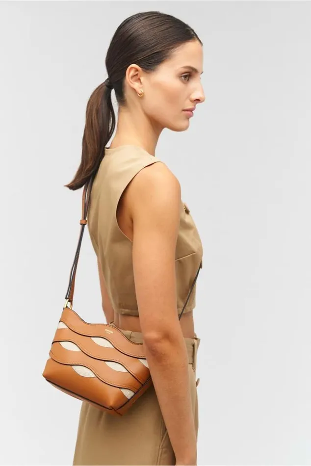 Oroton Crossbody Leigh Ric Rac Crossbody Amber 8211 Women