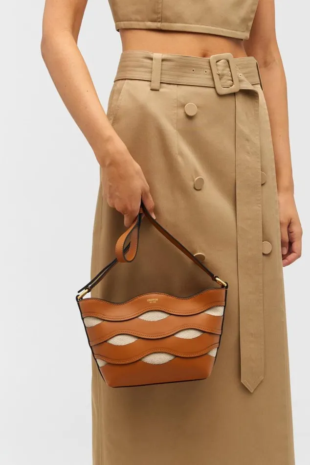 Oroton Crossbody Leigh Ric Rac Crossbody Amber 8211 Women