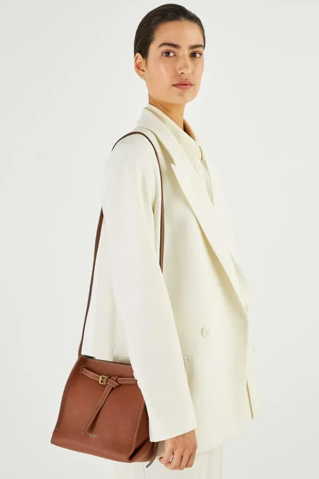 Oroton Crossbody Margot Mini Bucket Bag Whiskey 8211 Women
