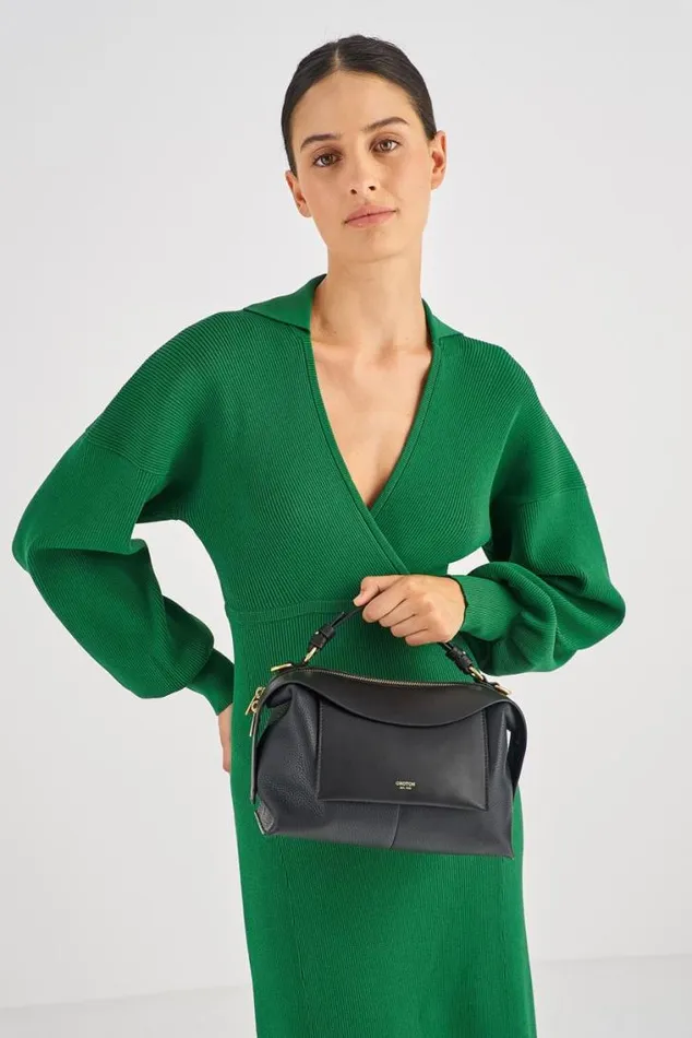 Oroton Crossbody Mica Small Bowler Black 8211 Women