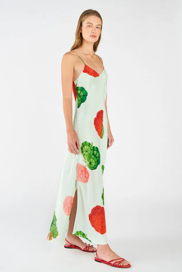 Oroton Dresses Posie Garden Print Slip Dress Sea Spray 8211 Women