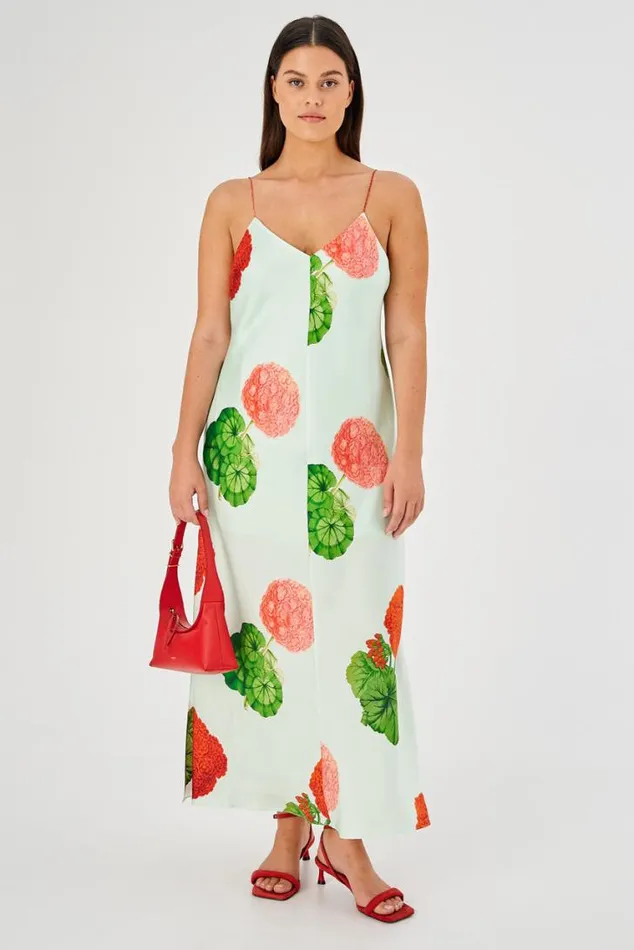 Oroton Dresses Posie Garden Print Slip Dress Sea Spray 8211 Women