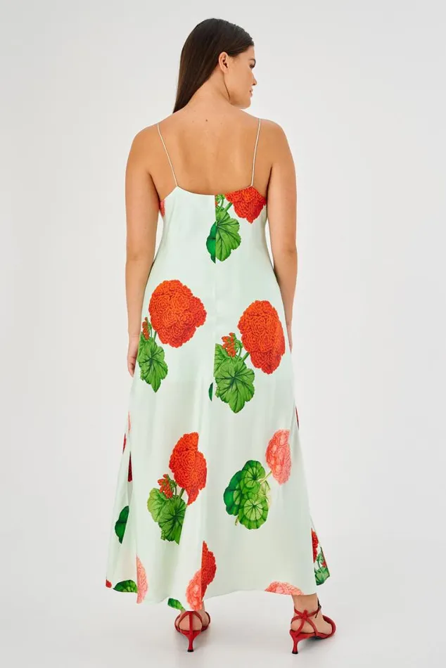 Oroton Dresses Posie Garden Print Slip Dress Sea Spray 8211 Women