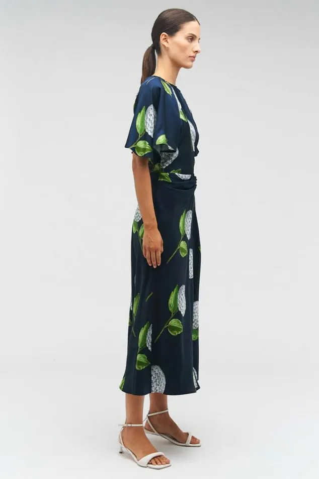 Oroton Dresses Snowdrop Print Dress North Sea 8211 Women