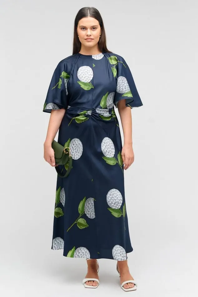 Oroton Dresses Snowdrop Print Dress North Sea 8211 Women
