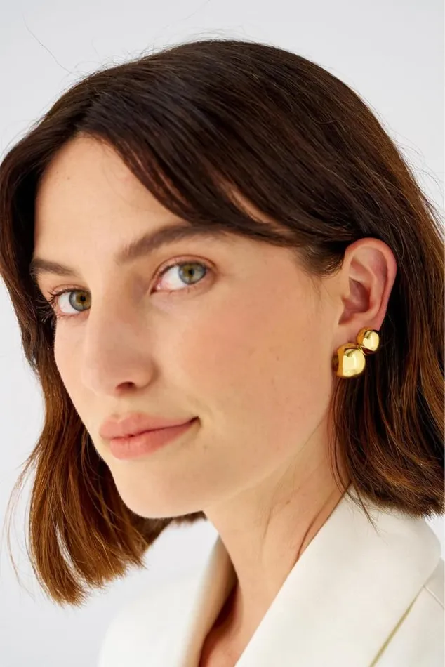 Oroton Earrings Josie Huggies 18k Gold 8211 Jewellery