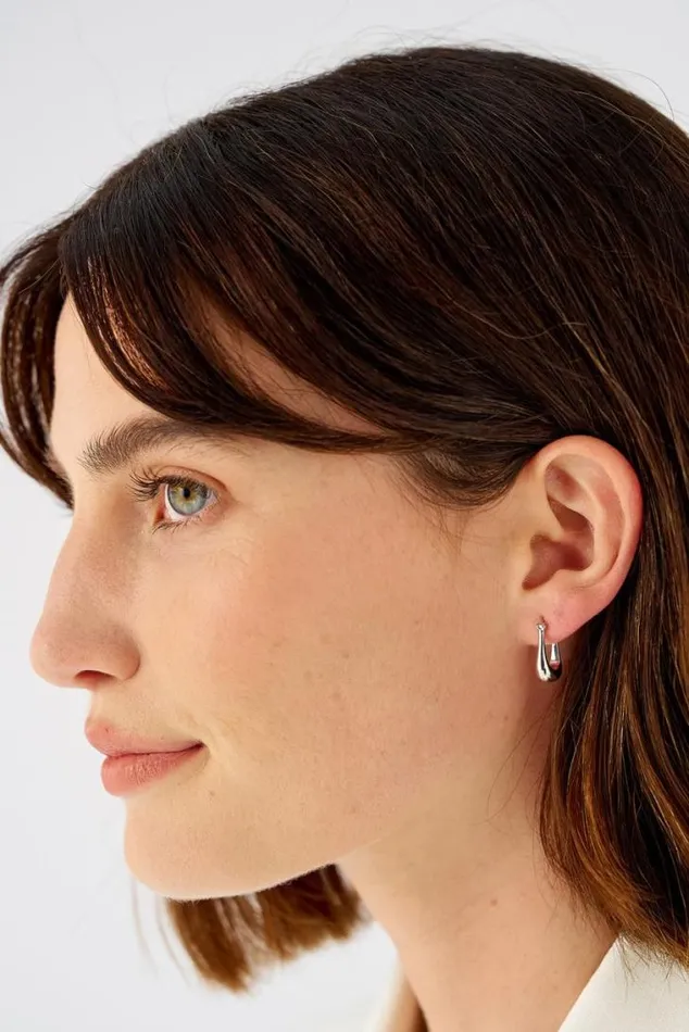 Oroton Earrings Kora Mini Hoops Silver 8211 Jewellery