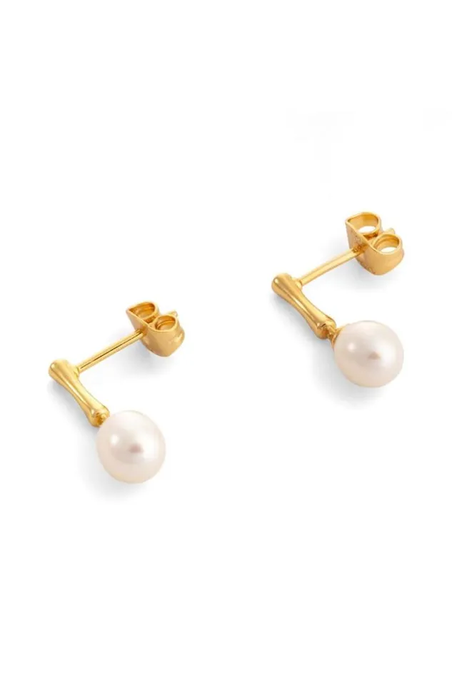 Oroton Earrings Melody Drop Studs 18k Gold 8211 Jewellery