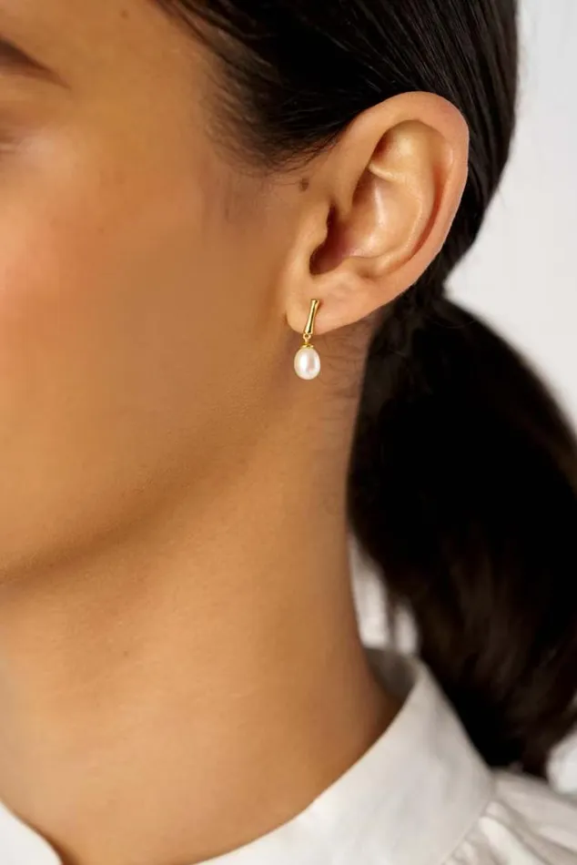 Oroton Earrings Melody Drop Studs 18k Gold 8211 Jewellery