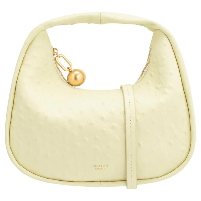 Oroton Mini Bags Clara Texture Small Day Bag Lemon Butter 8211 Women
