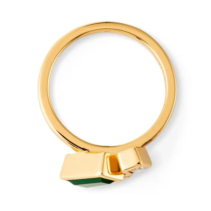 Oroton Rings Calypso Onyx Ring 18k Gold 8211 Jewellery