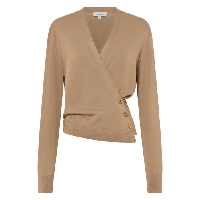 Oroton Sets Wrap Cardigan Dark Camel 8211 Women