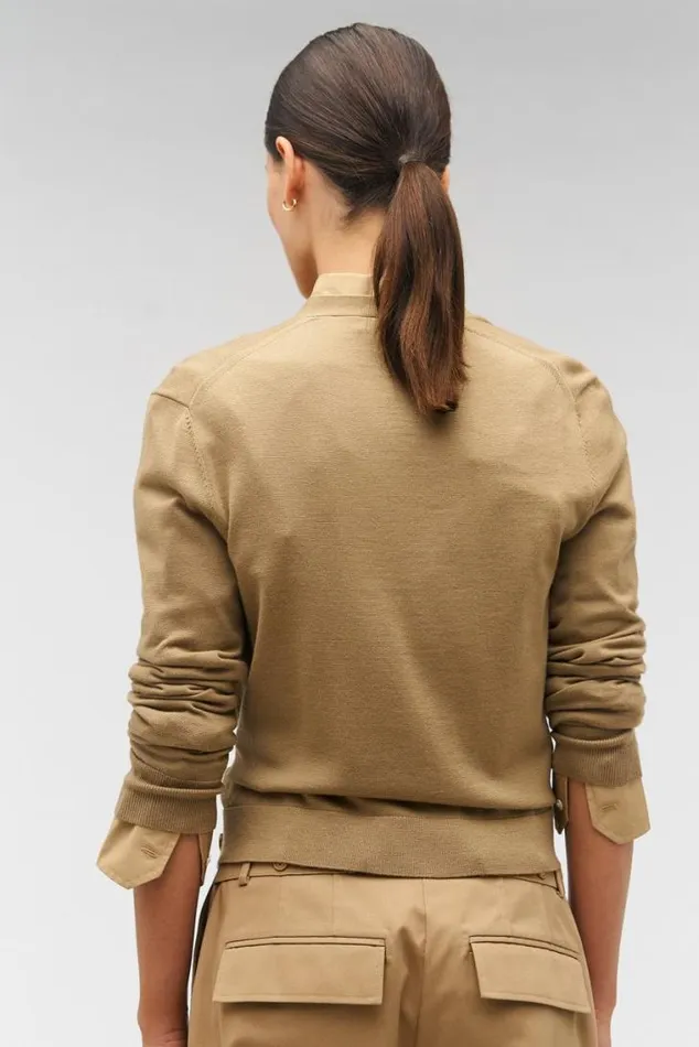 Oroton Sets Wrap Cardigan Dark Camel 8211 Women
