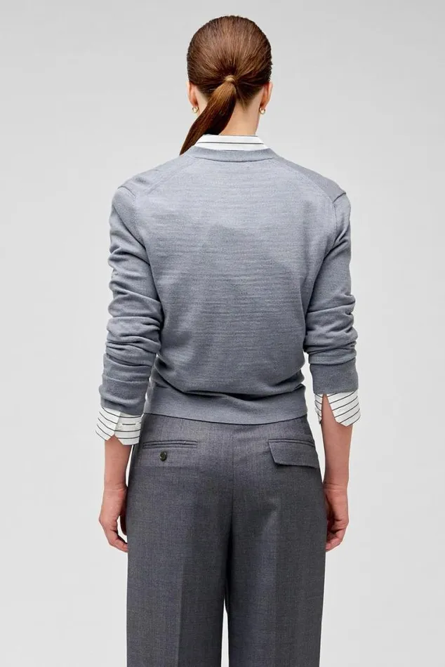 Oroton Sets Wrap Cardigan Grey Marle 8211 Women