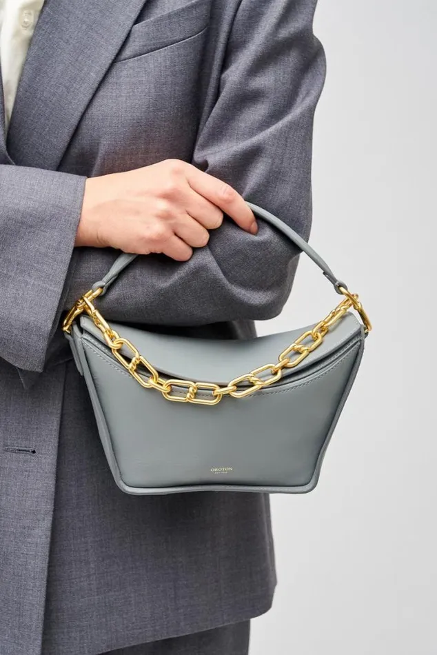 Oroton Shoulder Fable Small Day Bag Grey Flannel 8211 Women
