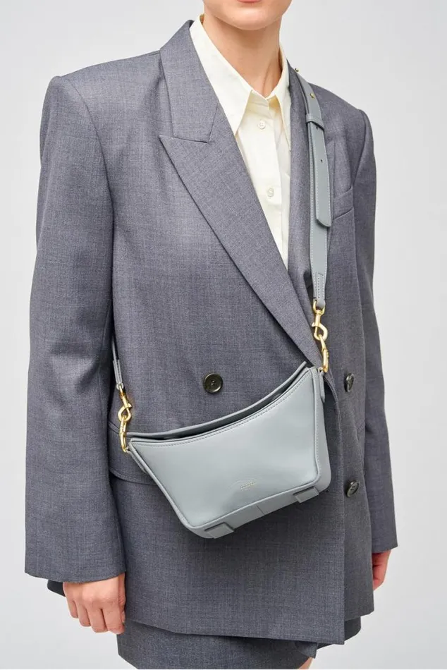 Oroton Shoulder Fable Small Day Bag Grey Flannel 8211 Women