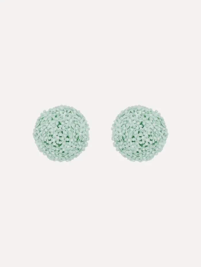 Oscar De La Renta Dandelion Stud Earrings Green Women Earrings