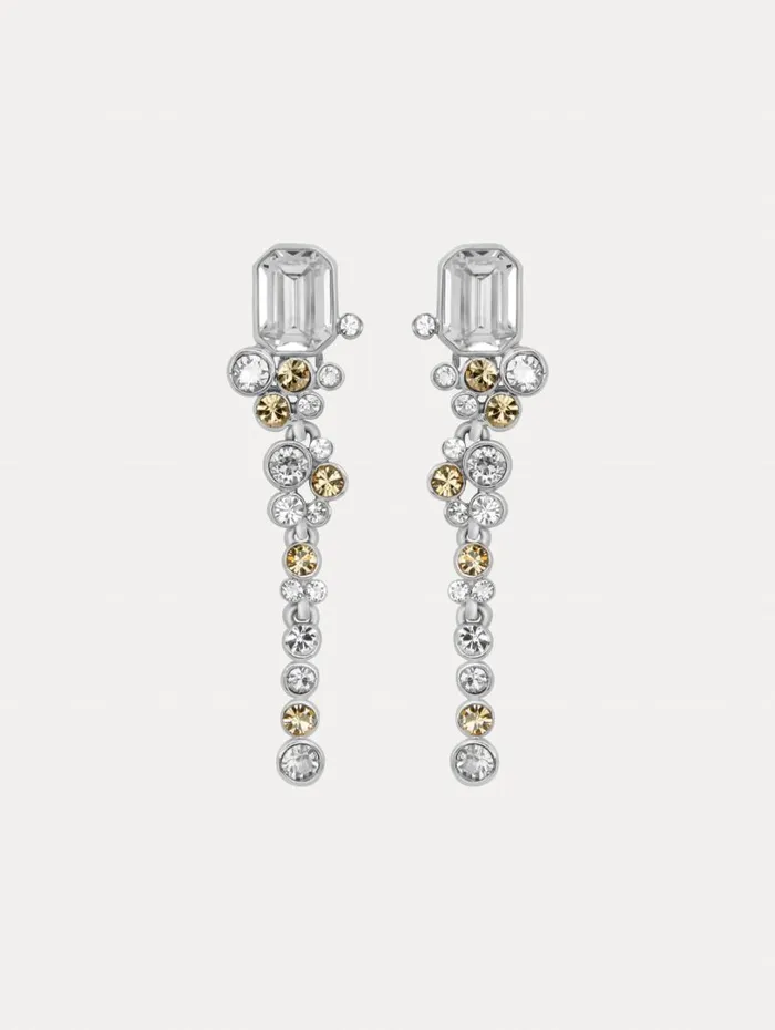 Oscar De La Renta Mixed Crystal ClipOn Earrings Crystal Women Earrings