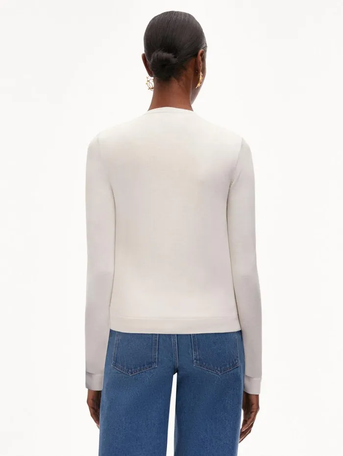 Oscar De La Renta Orchid Threadwork Inset Cardigan White Multi Women Blouses and Knits Oscar De La Renta Orchid Threadwork Inset Cardigan White Multi Women Blouses and Knits
