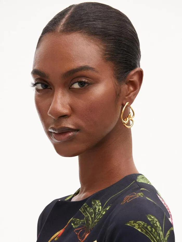 Oscar De La Renta Snake Hoop Earrings Gold Women Earrings Oscar De La Renta Snake Hoop Earrings Gold Women Earrings