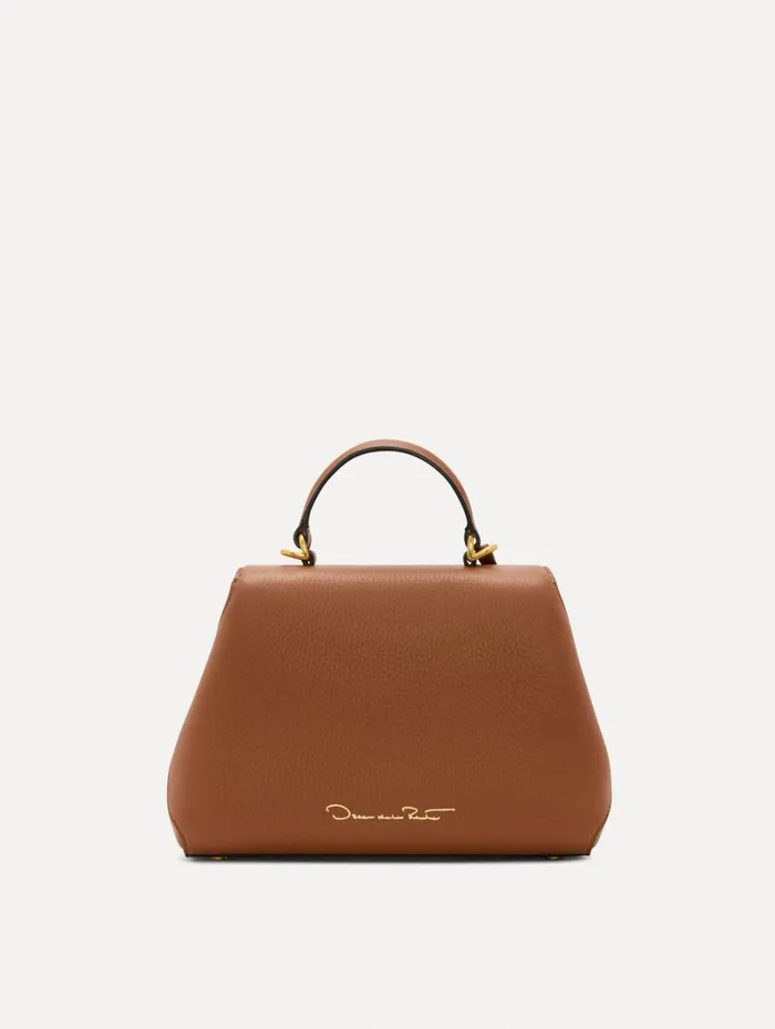 Oscar De La Renta The Mini Poppy Cognac Women Handbags Oscar De La Renta The Mini Poppy Cognac Women Handbags