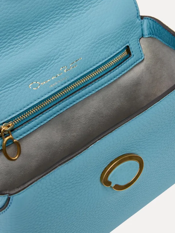 Oscar De La Renta The Mini Poppy Light Blue Women Handbags Oscar De La Renta The Mini Poppy Light Blue Women Handbags