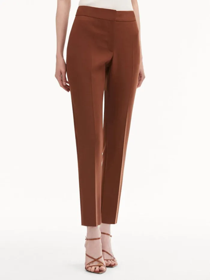Oscar De La Renta ZipFront Skinny Pant Cocoa Women Pants and Skirts Oscar De La Renta ZipFront Skinny Pant Cocoa Women Pants and Skirts