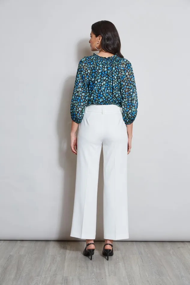 Outlet 8211 Women Bottoms Elie Tahari Belted Crepe Pant Sky White
